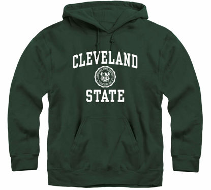 Picture of Barnesmith Cleveland State University Vikings Hooded Sweatshirt, Heritage, Hunter Green, Small