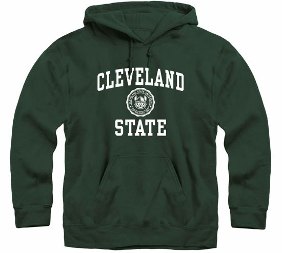 Picture of Barnesmith Cleveland State University Vikings Hooded Sweatshirt, Heritage, Hunter Green, Small
