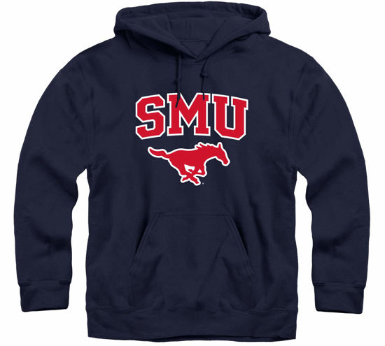Picture of Barnesmith Southern Methodist University Mustangs Hooded Sweatshirt, Heritage, Navy, X-Large