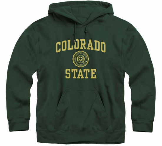 Picture of Barnesmith Colorado State University Rams Hooded Sweatshirt, Heritage, Hunter Green, XX-Large