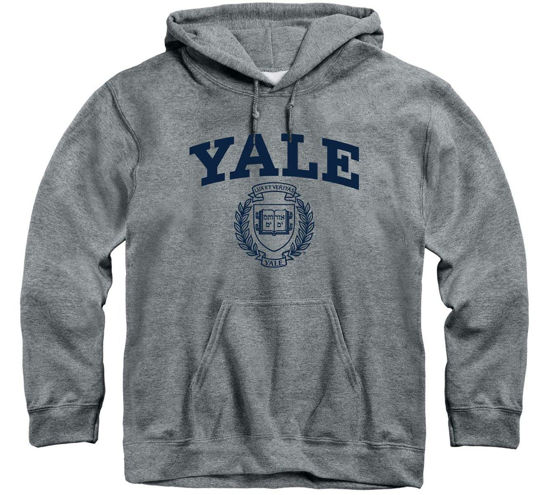 Picture of Barnesmith Yale University Bulldogs Hooded Sweatshirt, Heritage, Charcoal Grey, Small