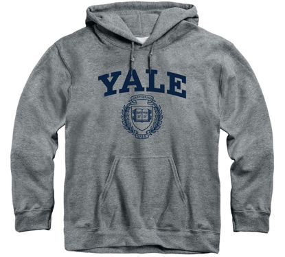 Picture of Barnesmith Yale University Bulldogs Hooded Sweatshirt, Heritage, Charcoal Grey, X-Large