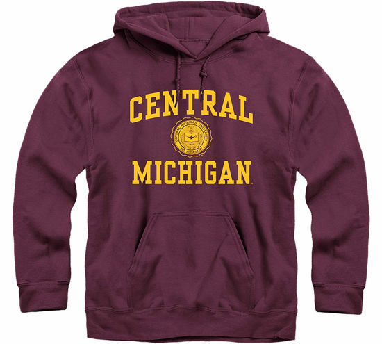 Picture of Barnesmith Central Michigan University Chippewas Hooded Sweatshirt, Heritage, Maroon, X-Large