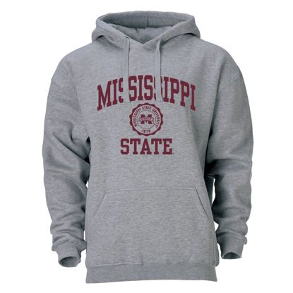 Picture of Barnesmith Mississippi State University MSU Bulldogs Hooded Sweatshirt, Heritage, Charcoal Grey, Small