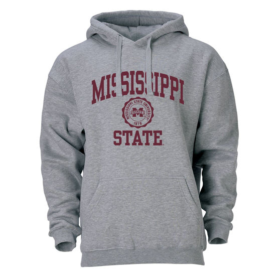 Picture of Barnesmith Mississippi State University MSU Bulldogs Hooded Sweatshirt, Heritage, Charcoal Grey, Medium