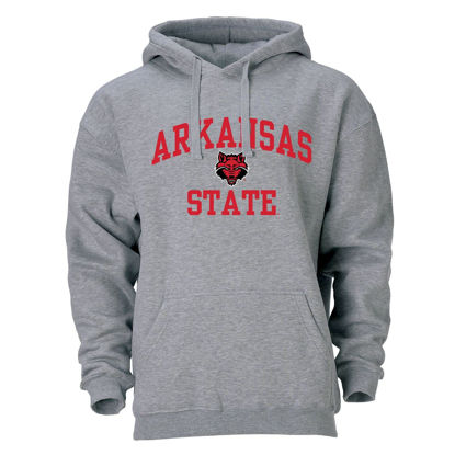 Picture of Barnesmith Arkansas State University ASU, A-State Red Wolves Hooded Sweatshirt, Heritage, Charcoal Grey, Small