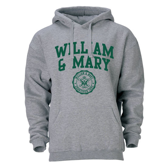 Picture of Barnesmith College of William & Mary W&M Tribes Hooded Sweatshirt, Heritage, Charcoal Grey, Small