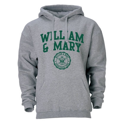 Picture of Barnesmith College of William & Mary W&M Tribes Hooded Sweatshirt, Heritage, Charcoal Grey, XX-Large