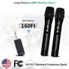 Picture of Wireless Microphone, Bietrun UHF Metal Dual Handheld Cordless Dynamic Mic System with Rechargeable Receiver, 1/4‘’Output, for Karaoke, Church, Speech, Wedding, Party Singing(160 ft Range)-Auto Connect