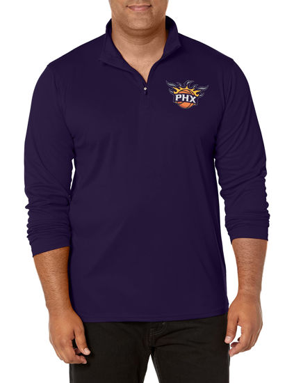 Picture of Ultra Game Men's Standard Quarter Zip Pullover Long Sleeve Tee, Team Color, X-Large