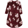 Picture of Hudson Baby Unisex Baby Plush Sleeping Bag, Sack, Blanket, Burgundy Floral Long Sleeve, 6-12 Months