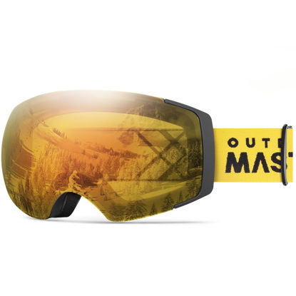 Picture of OutdoorMaster Ski Goggles PRO - Frameless, Interchangeable Lens 100% UV400 Protection Snow Goggles for Men & Women (Photochromic Amber VLT30%-78%)