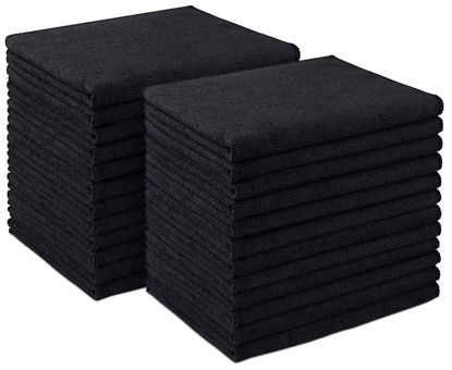 Picture of AIDEA Microfiber Cleaning Cloth 24 Pack, 12inx16in Microfiber Towel for Cars, Soft & Absorbent Microfiber Towels, Lint Free Cleaning Cloth, Premium Wash Cloth for House, Kitchen, Car, Shop Towels
