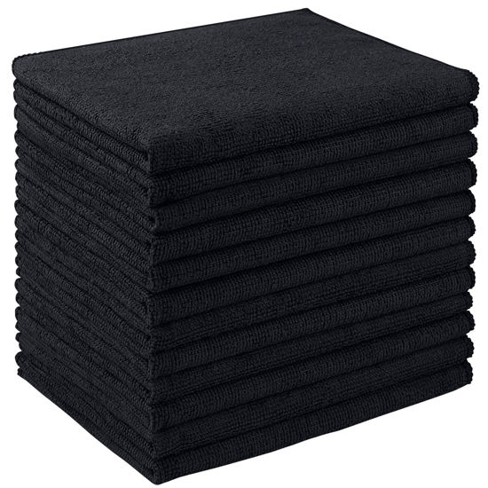 Picture of AIDEA Microfiber Cleaning Cloth 12 Pack, 12inx16in Microfiber Towel for Cars, Soft & Absorbent Microfiber Towels, Lint Free Cleaning Cloth, Premium Wash Cloth for House, Kitchen, Car, Shop Towels