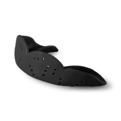 Picture of SISU Aero Small Mouthguard, Charcoal Black - 1.6mm Thin - Custom-Molded Fit - Slim Design - Remoldable Up to 20 Times - for Team Sports - Non Toxic