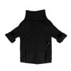 Picture of Fitwarm Dog Turtleneck Sweater, Thermal Knitted Pet Coat, Dog Winter Clothes for Small Dogs, French Bulldog Apparel, Black, Large