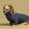 Picture of Fitwarm Turtleneck Knit Dog Sweater, Thermal Dog Winter Clothes for Small Dogs Boy Girl, Cozy Sweaters for Dogs, Doggy Pullover Jumper, Pet Outfit, Heather Navy Blue, XS