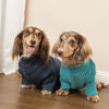 Picture of Fitwarm Turtleneck Knit Dog Sweater, Thermal Dog Winter Clothes for Small Dogs Boy Girl, Cozy Sweaters for Dogs, Doggy Pullover Jumper, Pet Outfit, Heather Navy Blue, XS