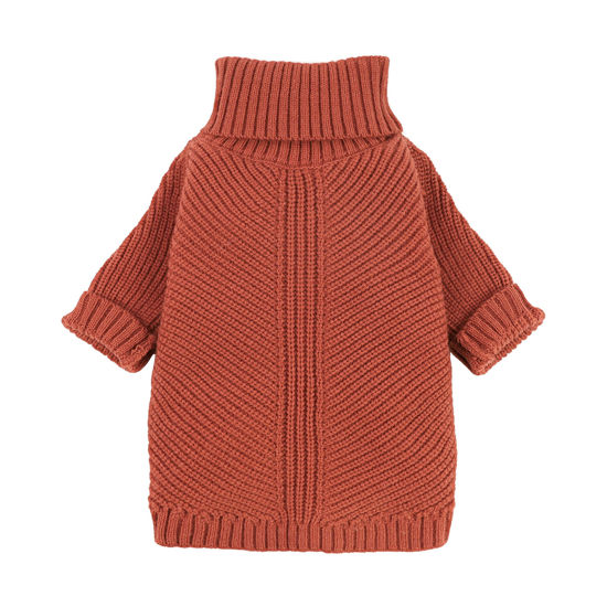 Picture of Fitwarm Thermal Knitted Dog Sweater Doggy Winter Coat Pet Clothes Doggie Turtleneck Jacket Puppy Outfits Cat Sweatsuit Red XS