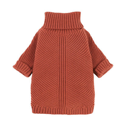 Picture of Fitwarm Thermal Knitted Dog Sweater Doggy Winter Coat Pet Clothes Doggie Turtleneck Jacket Puppy Outfits Cat Sweatsuit Red XX-Large