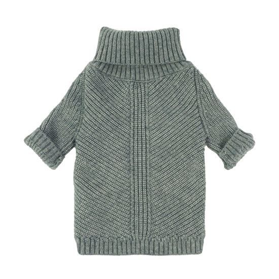 Picture of Fitwarm Dog Turtleneck Sweater, Thermal Knitted Pet Coat, Dog Winter Clothes for Small Dogs, Cat Apparel, Heather Grey, XXL