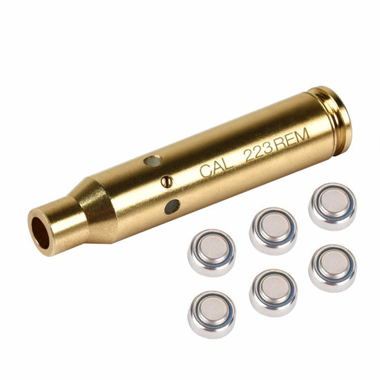 Picture of MidTen Bore Sight Cal Red Dot Boresighter for 223 5.56mm Rem Gauge with Two Sets of Batteries