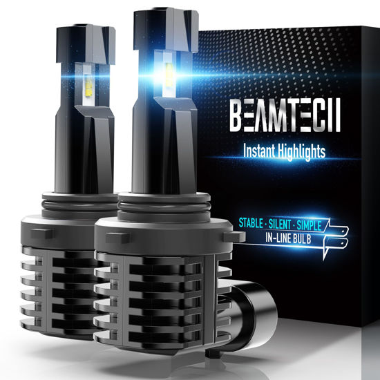 Picture of BEAMTECH 9006 Bulbs, Fanless In Line HB4 Fog Light Bulb 6500K Xenon White Fog Light Of 2