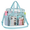 Picture of Oraben Clear Bag Stadium Approved 12x6x12 Clear Tote Bag with Removable Strap Clear Lunch Bag for Work Sports Festival (Two Pockets, Baby Blue)