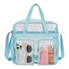 Picture of Oraben Clear Bag Stadium Approved 12x6x12 Clear Tote Bag with Removable Strap Clear Lunch Bag for Work Sports Festival (Two Pockets, Baby Blue)