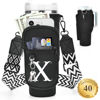 Picture of LOKASS Water Bottle Holder with Strap for Stanley Cup 40 oz Tumbler with Handle, Personalized Initial, Water Bottle Carrier Bag with Phone Pocket & Carabiner for Stanley Cup Accessories