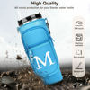 Picture of LOKASS Water Bottle Holder with Strap for Stanley Cup 40 oz Tumbler with Handle, Personalized Initial, Water Bottle Carrier Bag with Phone Pocket & Carabiner for Stanley Cup Accessories