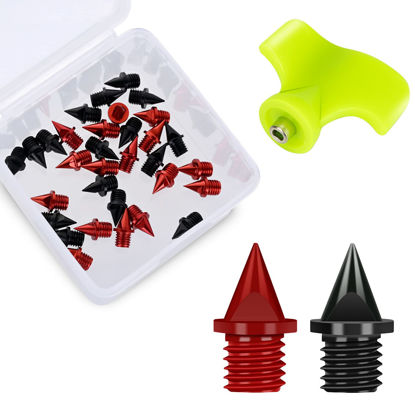 Picture of 1/4 Inch Carbon Steel Track Spikes, 32 Pieces Lighter Weight Spikes Track Shoes, Each Nail Weighs Only 0.47 Grams, Used for Track and Field Sprinting or Cross Country
