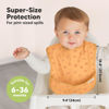 Picture of 3-Pack Waterproof Baby Bibs for Eating - Lightweight Baby Bib with Food Catcher, Mess Proof Toddler Bibs, Waterproof Bibs for Baby Boys, Baby Girls, Feeding Bibs,Drool Bibs,Baby Food Bibs (Wilderness)