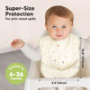 Picture of 3-Pack Waterproof Baby Bibs for Eating - Lightweight Baby Bib with Food Catcher, Mess Proof Toddler Bibs, Waterproof Bibs for Baby Boys, Baby Girls, Feeding Bibs, Drool Bibs, Baby Food Bibs (Prism)
