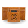 Picture of Rico Industries Laser Engraved Trifold Wallet, Pittsburgh Steelers, Lightweight,Brown