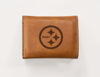Picture of Rico Industries Laser Engraved Trifold Wallet, Pittsburgh Steelers, Lightweight,Brown