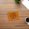 Picture of Rico Industries Laser Engraved Trifold Wallet, Pittsburgh Steelers, Lightweight,Brown