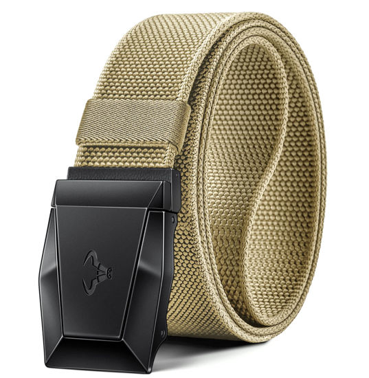 Picture of BULLIANT Tactical Belt for Men, Military Hiking Rigger Nylon Web Work Belt 1.5" with Heavy Duty Quick Release Buckle