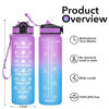 Picture of Hyeta 32 oz Water Bottles with Times to Drink and Straw, Motivational Water Bottle with Time Marker, Leakproof, Drinking Sports Water Bottle for Fitness, Gym and Outdoor