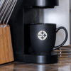 Picture of Rico Industries NFL Football Pittsburgh Steelers Main 15oz Laser Engraved Matte Black Ceramic Bistro Mug - For Hot or Cold Drinks