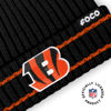 Picture of FOCO Men's Cincinnati Bengals NFL Logo Ribbed Beanie Hat, Team Color