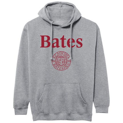 Picture of Barnesmith Bates College BAT Bobcats Hooded Sweatshirt, Heritage, Charcoal Grey, X-Large
