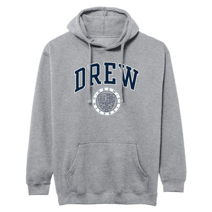 Picture of Barnesmith Drew University Rangers Hooded Sweatshirt, Heritage, Charcoal Grey, Small