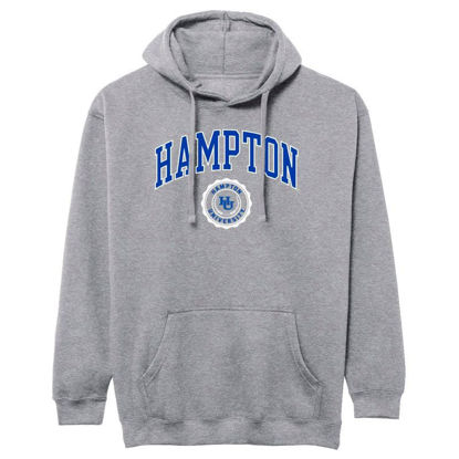 Picture of Barnesmith Hampton University HU Pirates Hooded Sweatshirt, Heritage, Charcoal Grey, Medium