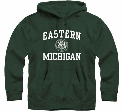 Picture of Barnesmith Eastern Michigan University Eagles Hooded Sweatshirt, Heritage, Hunter Green, Large