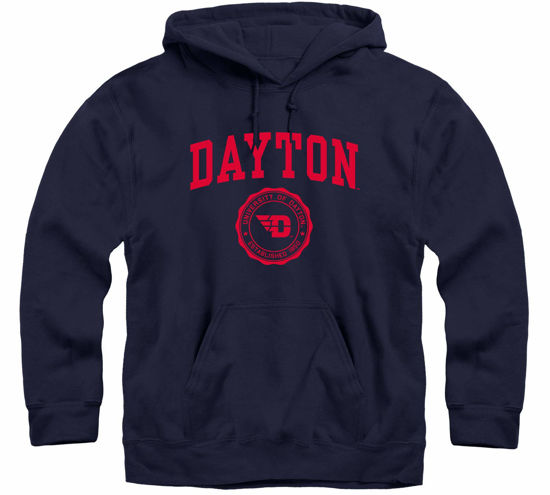 Picture of Barnesmith University of Dayton Flyers Hooded Sweatshirt, Heritage, Navy, Medium