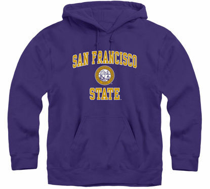 Picture of Barnesmith San Francisco State University Gators Hooded Sweatshirt, Heritage, Purple, Medium
