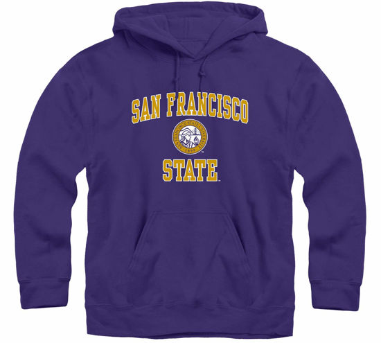 Picture of Barnesmith San Francisco State University Gators Hooded Sweatshirt, Heritage, Purple, Medium
