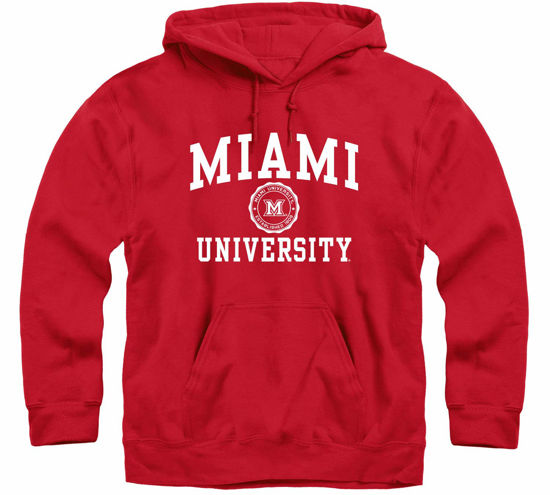 Picture of Barnesmith Miami University Redhawks Hooded Sweatshirt, Heritage, Red, X-Large
