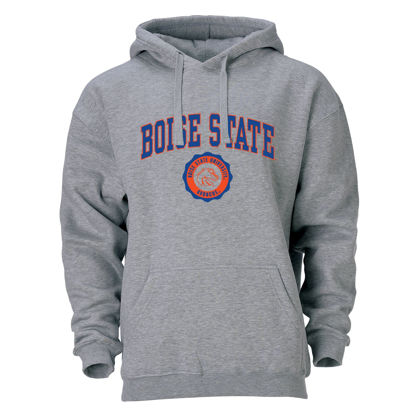 Picture of Barnesmith Boise State University BSU Broncos Hooded Sweatshirt, Heritage, Charcoal Grey, X-Large